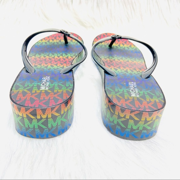 Michael Kors Womens Pride Rainbow Platform Sandals - Picture 4 of 10
